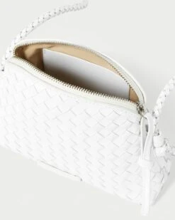 Loeffler Randall Marybeth White Mini Woven Crossbody -Loeffler Randall MARYBETH SWL WHITE 4