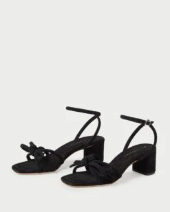 Loeffler Randall Mikel Black Bow Mid-Heel Sandal 8 Loeffler Randall Mikel Black Bow Mid-Heel Sandal -Loeffler Randall MIKEL KS BLACK 4