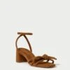 Loeffler Randall Mikel Cacao Bow Mid-Heel Sandal