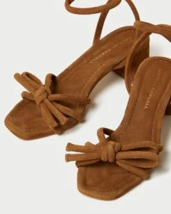 Loeffler Randall Mikel Cacao Bow Mid-Heel Sandal -Loeffler Randall MIKEL KS CACAO 4copy