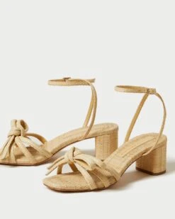 Loeffler Randall Mikel Natural Bow Mid-Heel Sandal -Loeffler Randall MIKEL R NATRL 3copy 1