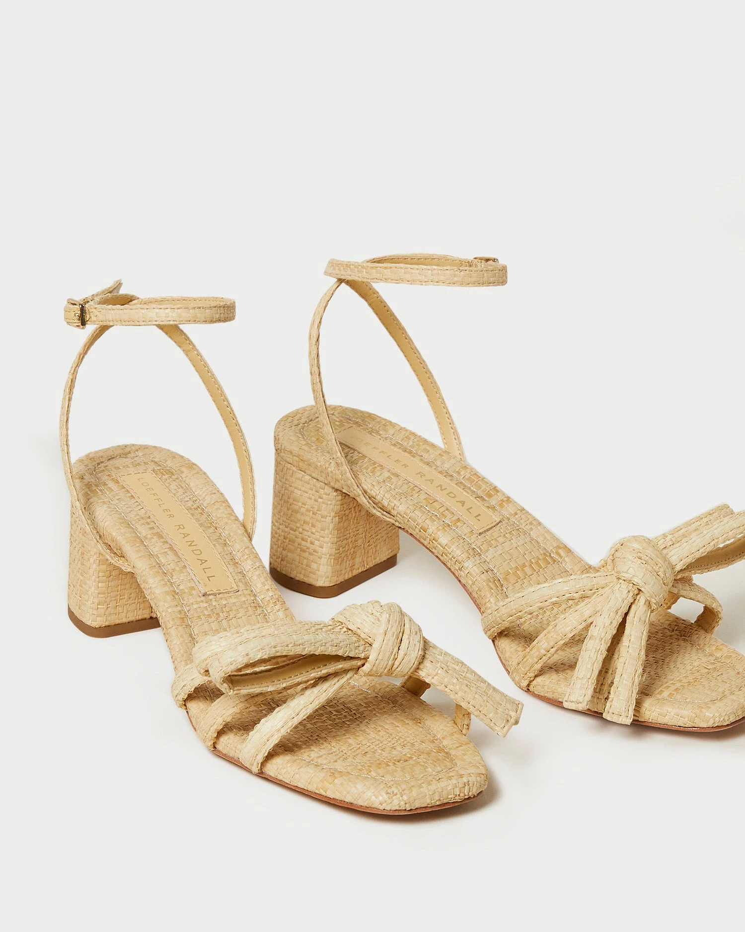 Loeffler Randall Mikel Natural Bow Mid-Heel Sandal 4 Loeffler Randall Mikel Natural Bow Mid-Heel Sandal - Image 4