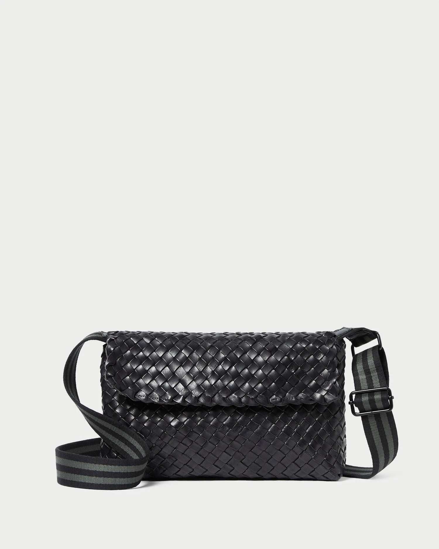 Loeffler Randall Miller Black/Green Woven Shoulder Bag 1 Loeffler Randall Miller Black/Green Woven Shoulder Bag