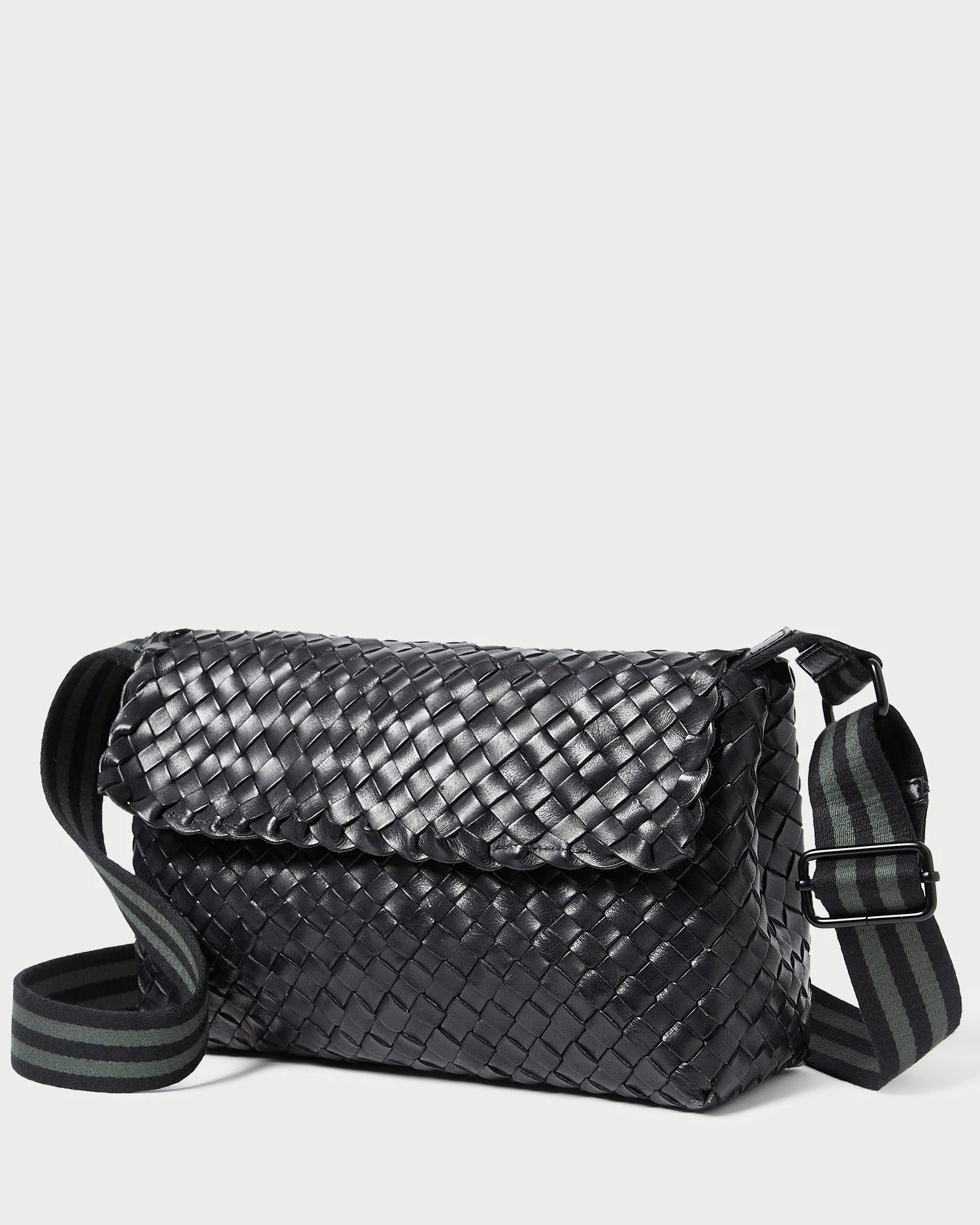 Loeffler Randall Miller Black/Green Woven Shoulder Bag 2 Loeffler Randall Miller Black/Green Woven Shoulder Bag - Image 2