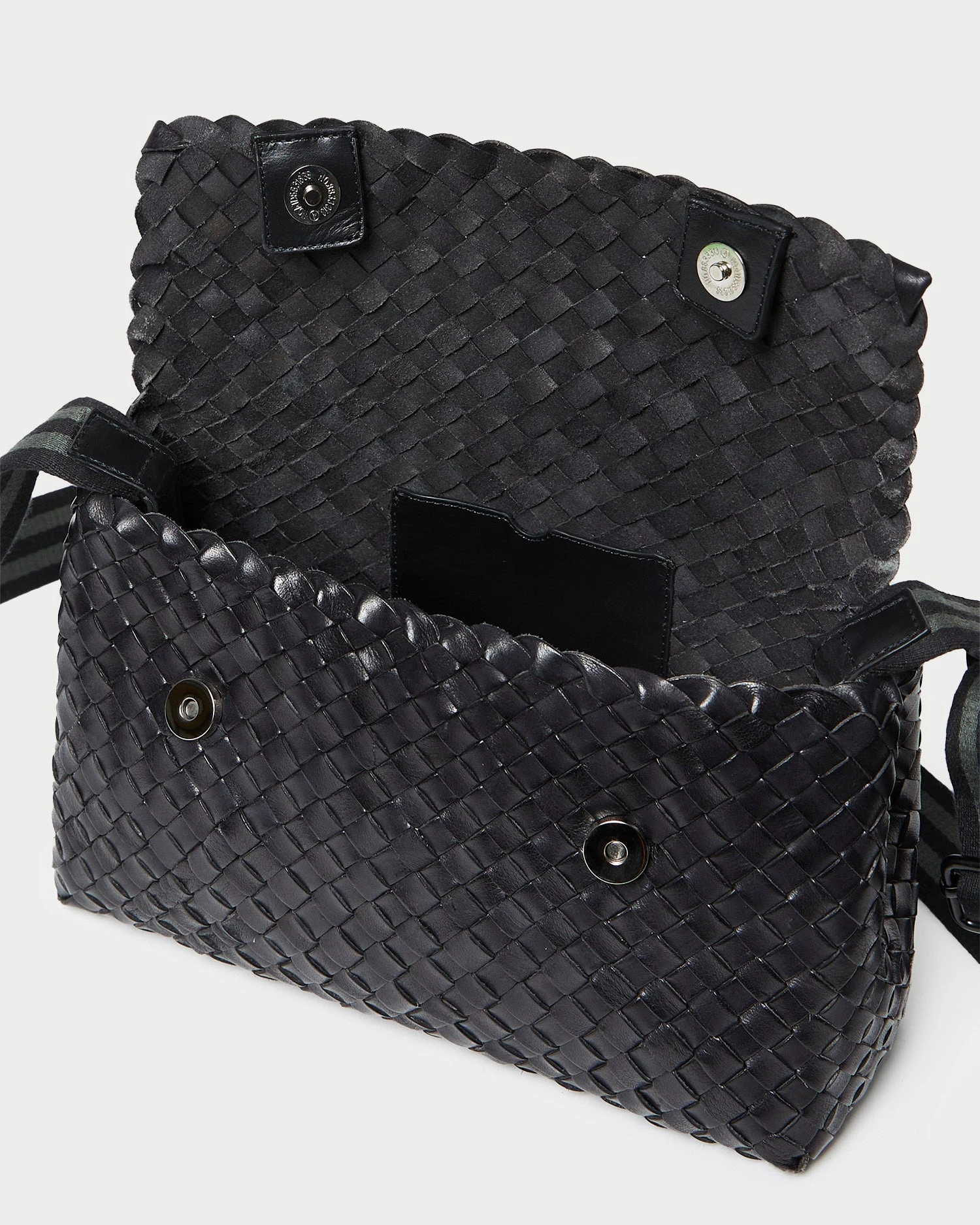 Loeffler Randall Miller Black/Green Woven Shoulder Bag 4 Loeffler Randall Miller Black/Green Woven Shoulder Bag - Image 4