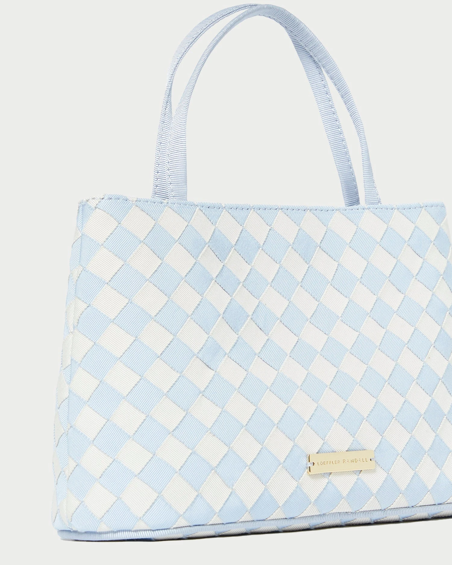 Loeffler Randall Minnow Blue/Cream Mini Tote 4 Loeffler Randall Minnow Blue/Cream Mini Tote - Image 4