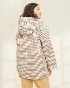 Loeffler Randall Misty Brown Gingham Rain Jacket 5 Loeffler Randall Misty Brown Gingham Rain Jacket -Loeffler Randall MISTY CP BROGI 4285