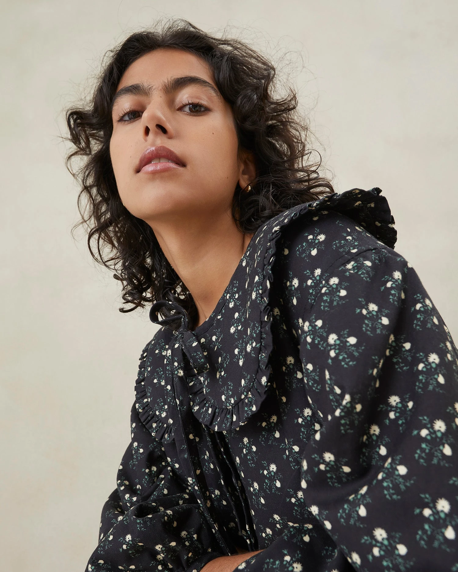 Loeffler Randall Nari Black Floral Coat Dress 2 Loeffler Randall Nari Black Floral Coat Dress - Image 2