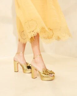 Loeffler Randall Natalia Oro Platform Bow Heel 9 Loeffler Randall Natalia Oro Platform Bow Heel -Loeffler Randall NATALIA PLA ORO 056copy 1