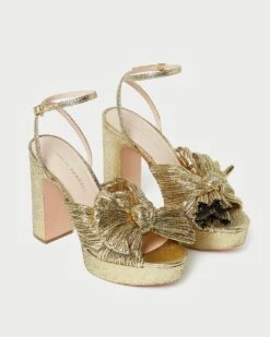 Loeffler Randall Natalia Oro Platform Bow Heel 7 Loeffler Randall Natalia Oro Platform Bow Heel -Loeffler Randall NATALIA PLA ORO 3