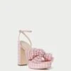 Loeffler Randall Natalia Pink Gingham Bow Heel