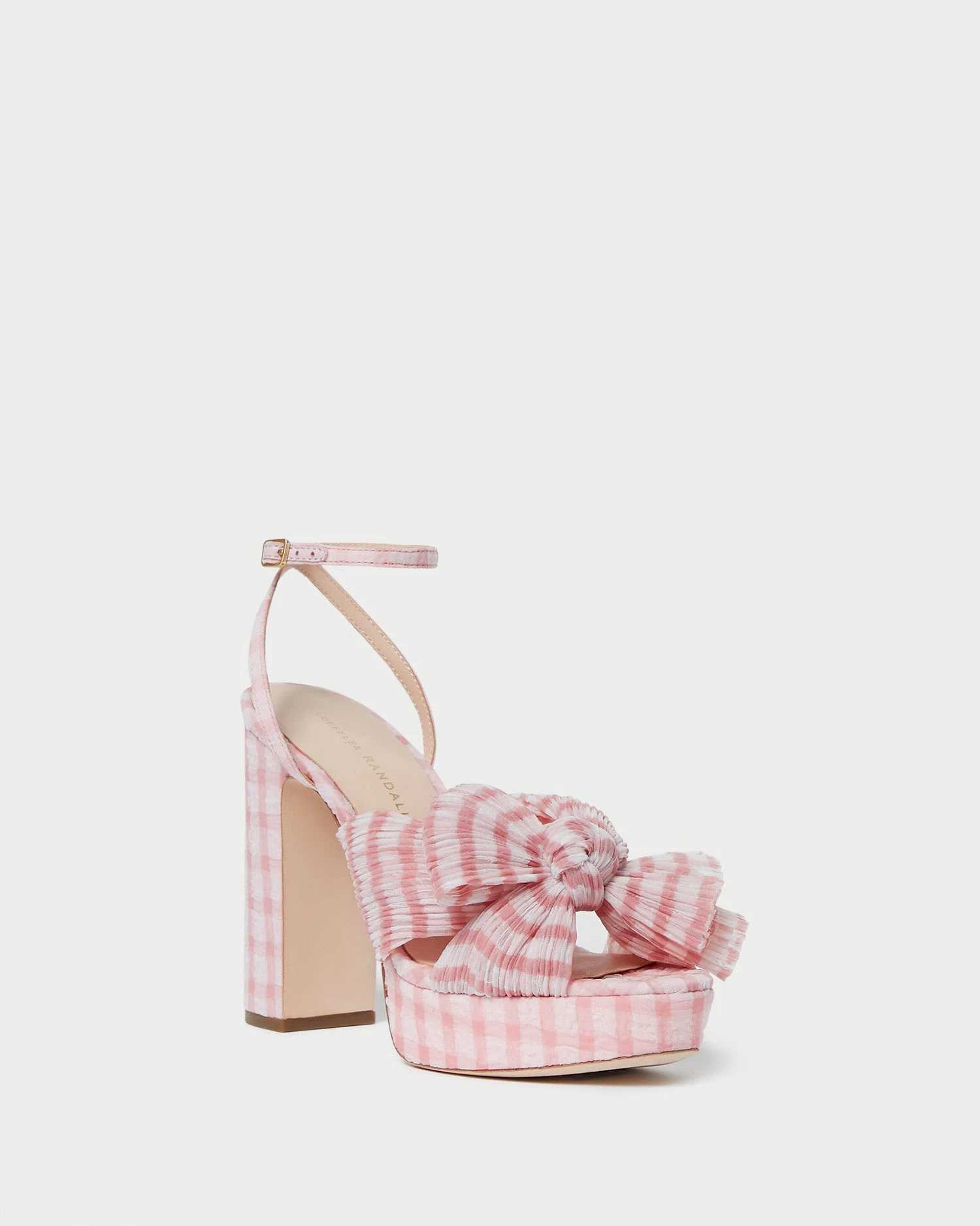 Loeffler Randall Natalia Pink Gingham Bow Heel 1 Loeffler Randall Natalia Pink Gingham Bow Heel