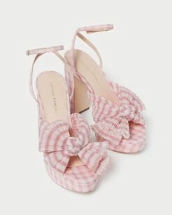 Loeffler Randall Natalia Pink Gingham Bow Heel -Loeffler Randall NATALIA PLFA PKGI 3 1