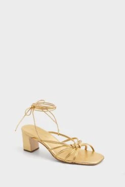 Loeffler Randall Gold Metallic Ryder Heels