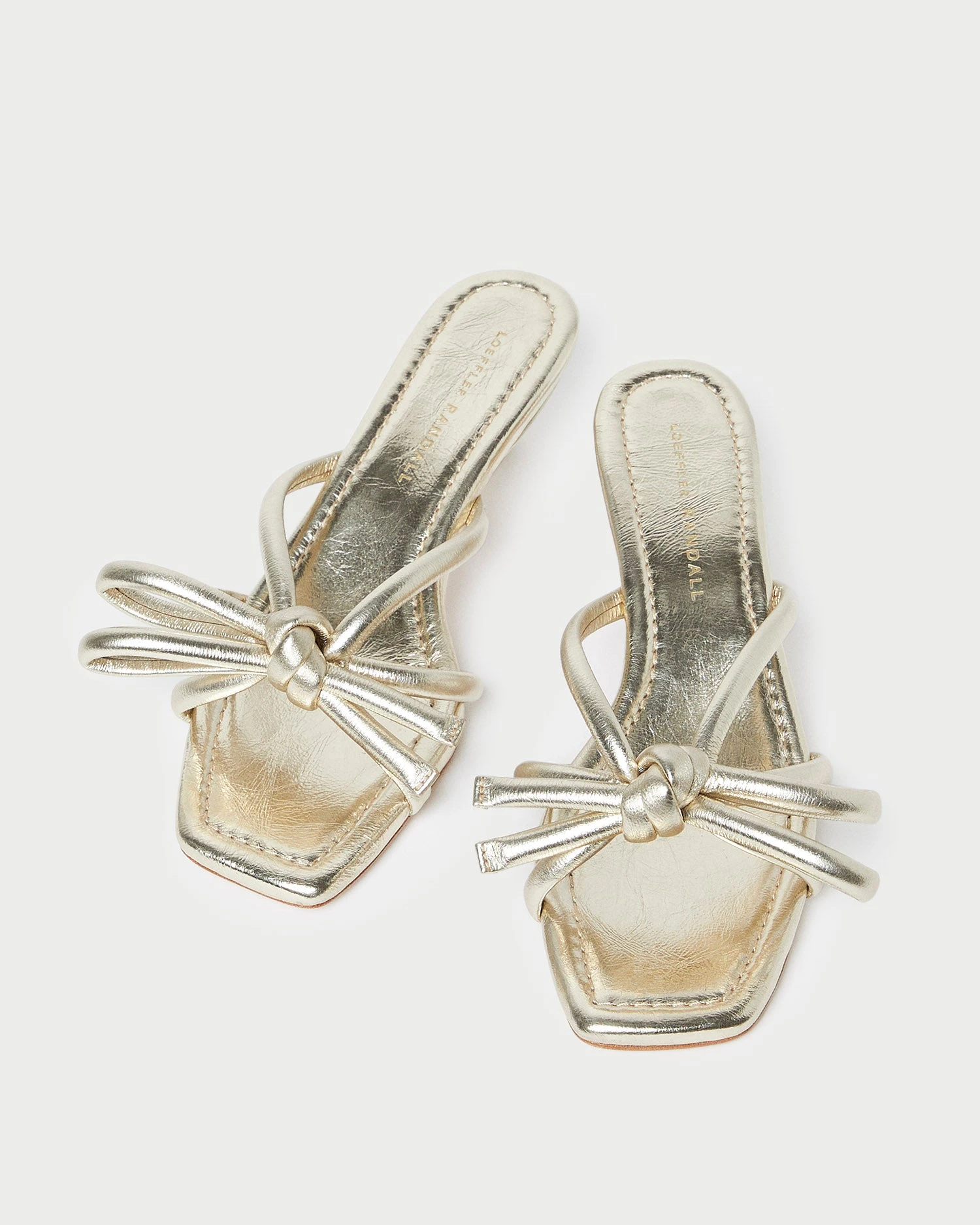 Loeffler Randall Neely Champagne Bow Kitten-Heel Sandal 3 Loeffler Randall Neely Champagne Bow Kitten-Heel Sandal - Image 3