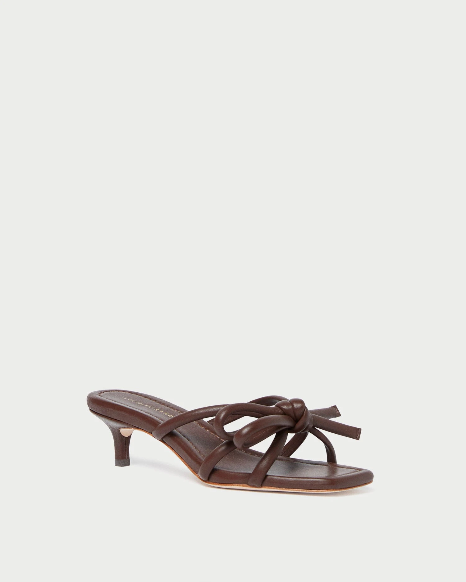 Loeffler Randall Neely Chocolate Bow Kitten-Heel Sandal 1 Loeffler Randall Neely Chocolate Bow Kitten-Heel Sandal