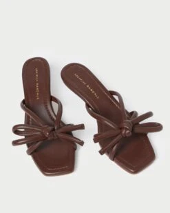 Loeffler Randall Neely Chocolate Bow Kitten-Heel Sandal 8 Loeffler Randall Neely Chocolate Bow Kitten-Heel Sandal -Loeffler Randall NELLY N CHOCO 4