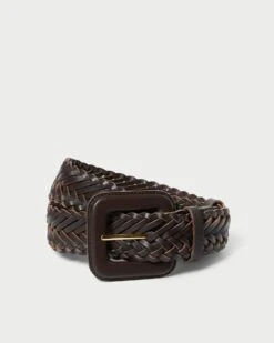 Loeffler Randall Oliver Chocolate Thin Belt