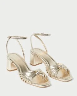 Loeffler Randall Olivia Champagne Knot Mid-Heel -Loeffler Randall OLIVIA N CHMPN 4