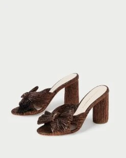Loeffler Randall Penny Mocha Pleated Bow Heel -Loeffler Randall PENNY PLA MOCHA 4