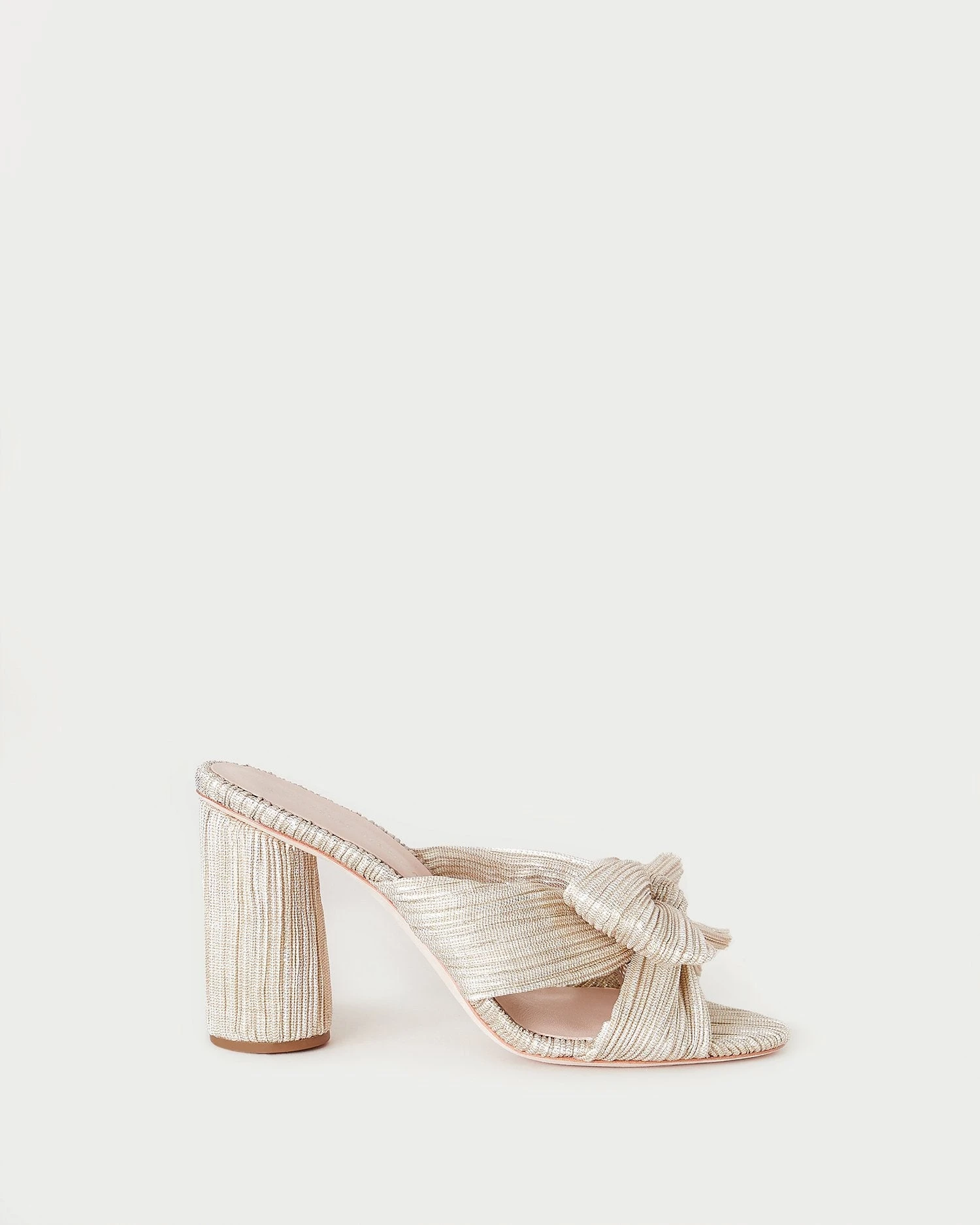 Loeffler Randall Penny Platinum Pleated Bow Heel 2 Loeffler Randall Penny Platinum Pleated Bow Heel - Image 2