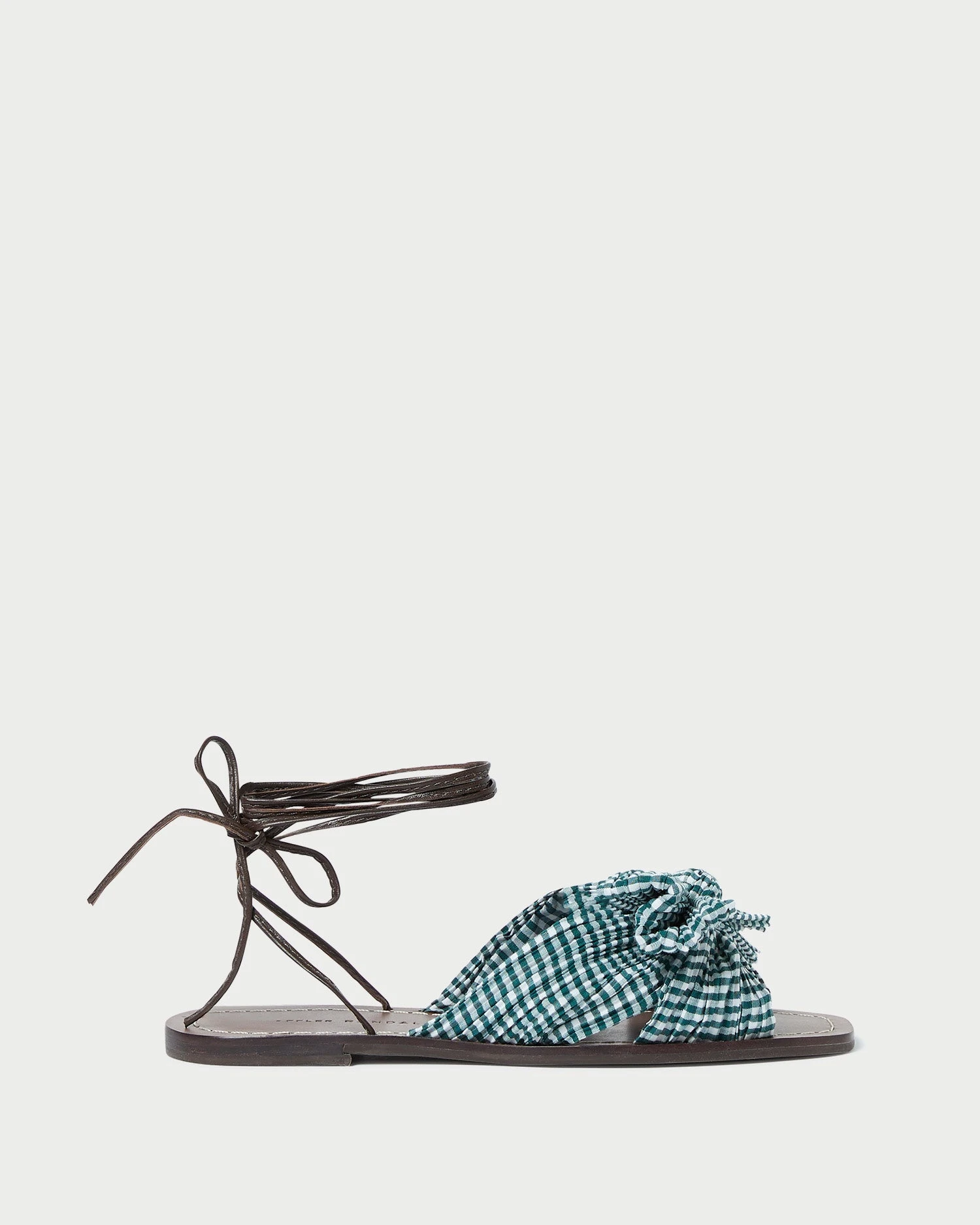 Loeffler Randall Peony Green Gingham Bow Slide 2 Loeffler Randall Peony Green Gingham Bow Slide - Image 2