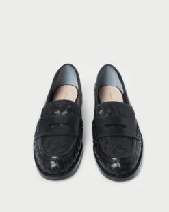 Loeffler Randall Rachel Black Woven Loafer 7 Loeffler Randall Rachel Black Woven Loafer -Loeffler Randall RACHEL WL BLACK 3