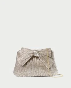 Loeffler Randall Rayne Champagne Bow Clutch