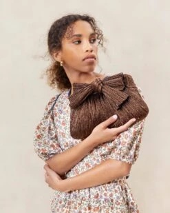 Loeffler Randall Rayne Mocha Bow Clutch -Loeffler Randall RAYNE PLA MOCHA 016copy
