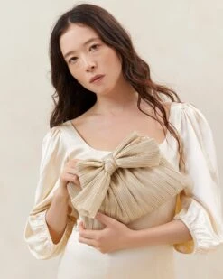 Loeffler Randall Rayne Platinum Bow Clutch -Loeffler Randall RAYNE PLATINUMRESHOOT 023copy 1a41758b ce22 4849 b8b8 2068848df045