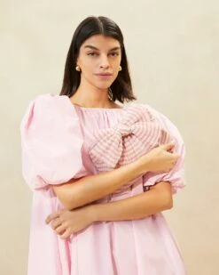 Loeffler Randall Rayne Pink Gingham Bow Clutch -Loeffler Randall RAYNE PLFA SPKGI 008copy