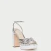Loeffler Randall Rivka Silver Knot Platform Sandal