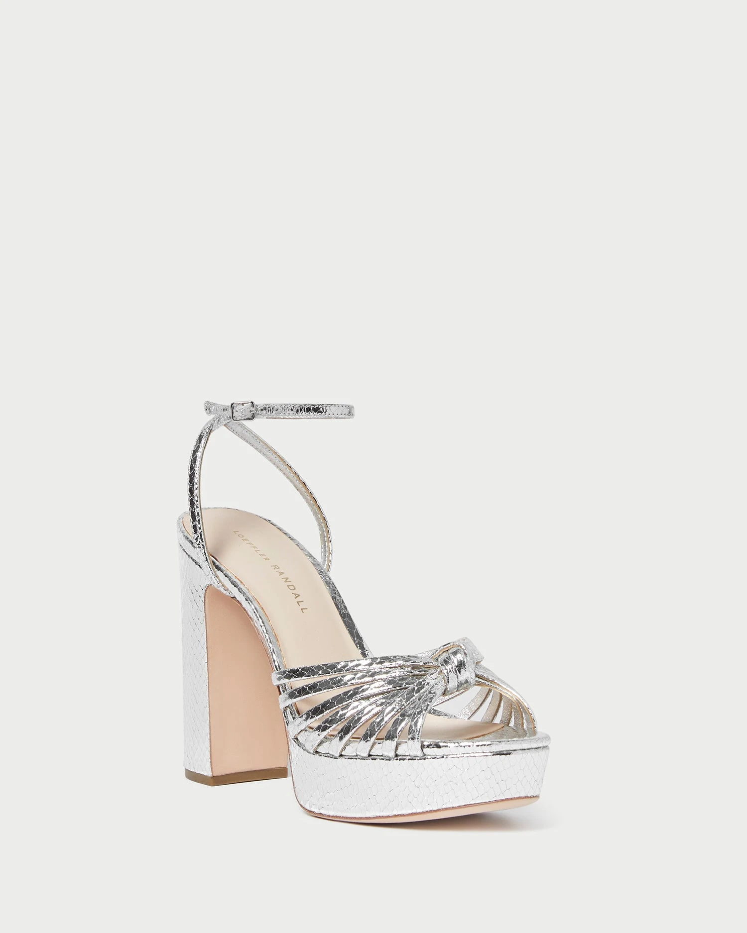 Loeffler Randall Rivka Silver Knot Platform Sandal 1 Loeffler Randall Rivka Silver Knot Platform Sandal