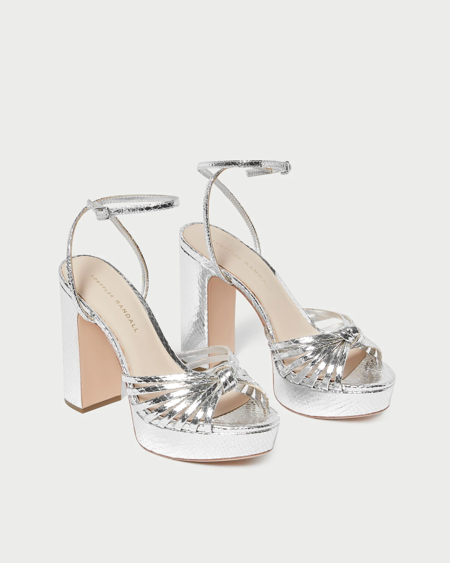 Loeffler Randall Rivka Silver Knot Platform Sandal 4 Loeffler Randall Rivka Silver Knot Platform Sandal - Image 4