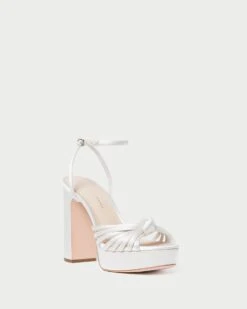 Loeffler Randall Rivka Cream Knot Platform Sandal