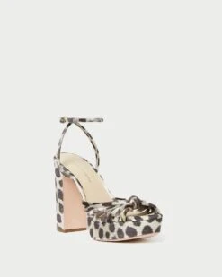 Loeffler Randall Rivka Leopard Knot Platform Sandal