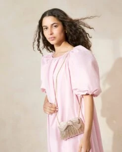 Loeffler Randall Rochelle Champagne Mini Bow Clutch -Loeffler Randall ROCHELLE PLA CHAMP 034copy