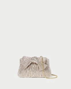 Loeffler Randall Rochelle Champagne Mini Bow Clutch