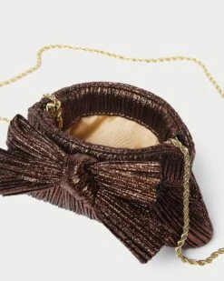 Loeffler Randall Rochelle Mocha Mini Bow Clutch -Loeffler Randall ROCHELLE PLA MOCHA 4