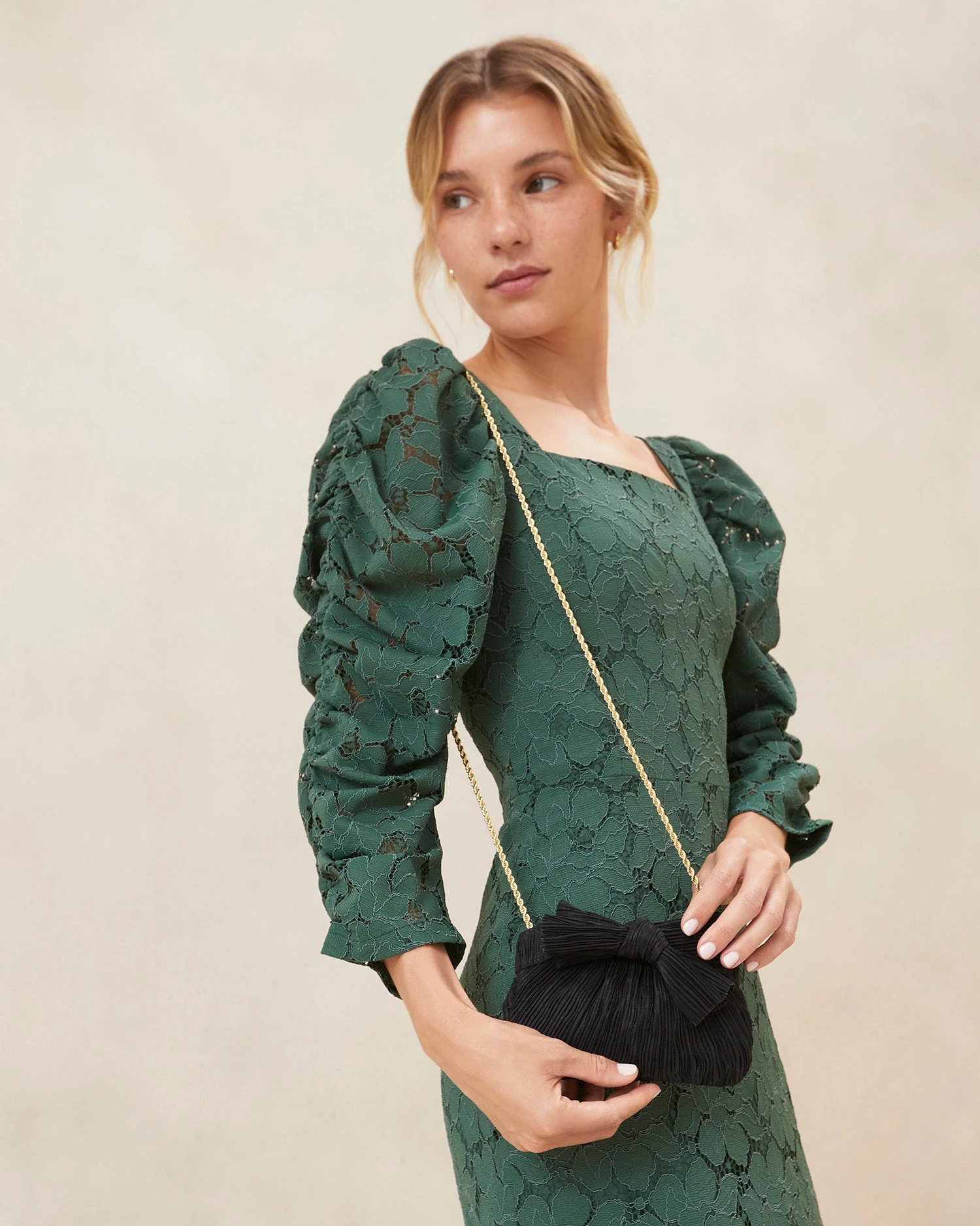 Loeffler Randall Rochelle Black Mini Bow Clutch 5 Loeffler Randall Rochelle Black Mini Bow Clutch - Image 5