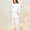 Loeffler Randall Roy Cream Carpenter Pant
