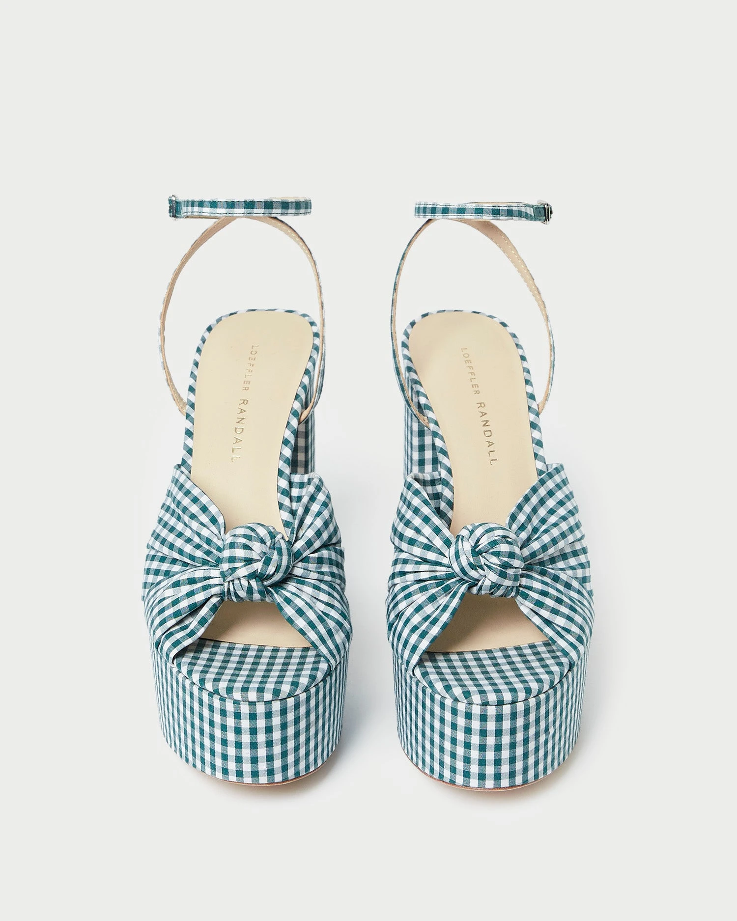 Loeffler Randall Roz Green Gingham Knot Platform 3 Loeffler Randall Roz Green Gingham Knot Platform - Image 3