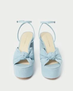 Loeffler Randall Roz Light Denim Knot Platform -Loeffler Randall ROZ DEN LTDEN 3