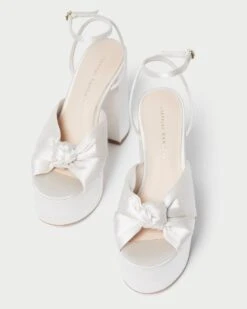Loeffler Randall Roz Cream Knot Platform -Loeffler Randall ROZ SATN CREAM 3