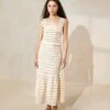 Loeffler Randall Scarlett Natural Crocheted Ruffle-Hem Skirt