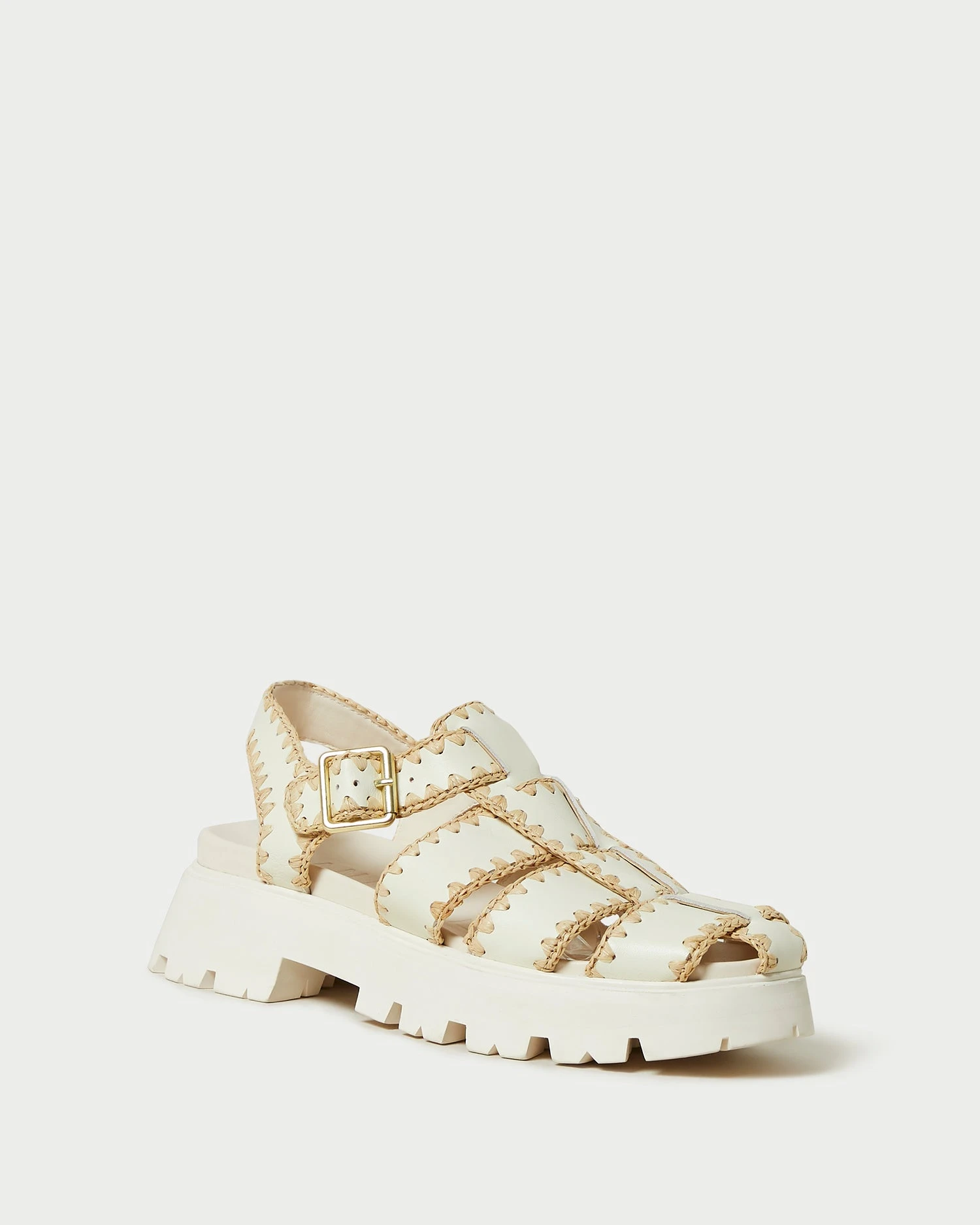Loeffler Randall Talia Cream/Natural Caged Sandal 1 Loeffler Randall Talia Cream/Natural Caged Sandal