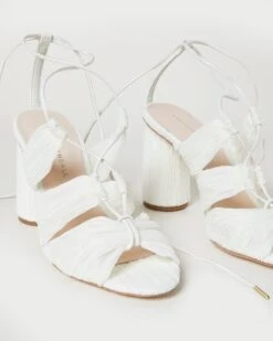 Loeffler Randall Teresa Pearl Pleated Lace-Up Sandal -Loeffler Randall TERESA PLFV PEARL 3 1