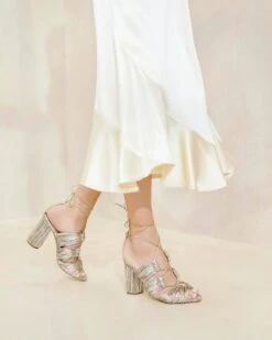 Loeffler Randall Teresa Champagne Pleated Lace-Up Sandal 9 Loeffler Randall Teresa Champagne Pleated Lace-Up Sandal -Loeffler Randall TERESA PLSF CHAMP 5 975999cf 7c5a 4e3b b203 e86a11f90e73 1