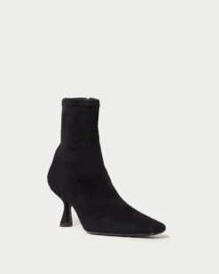 Loeffler Randall Thandy Black Suede Curved Bootie