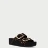 Loeffler Randall Theo Black/Sienna Footbed Sandal